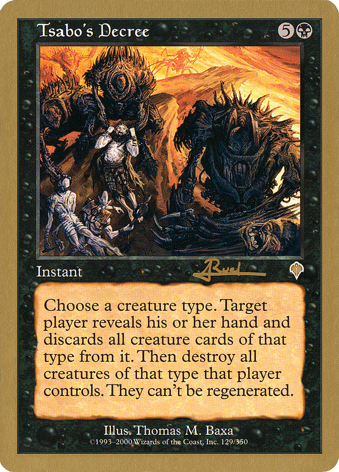 Tsabo's Decree (Antoine Ruel) [World Championship Decks 2001] | RetroPlay Games