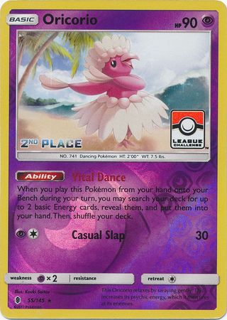 Oricorio (55/145) (League Promo 2nd Place) [Sun & Moon: Guardians Rising] | RetroPlay Games