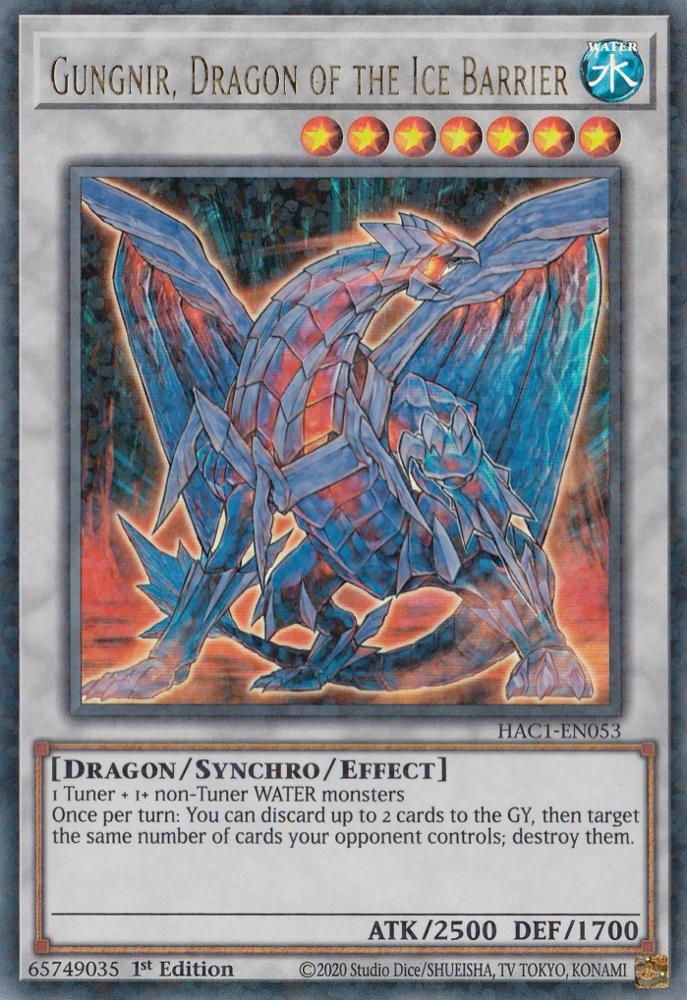 Gungnir, Dragon of the Ice Barrier (Duel Terminal) [HAC1-EN053] Parallel Rare | RetroPlay Games