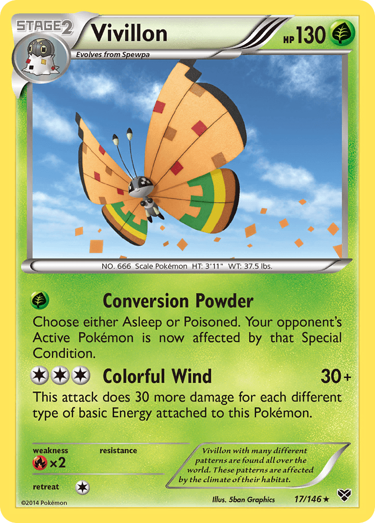 Vivillon (17/146) (High Plains Form/Orange Wings) [XY: Base Set] | RetroPlay Games