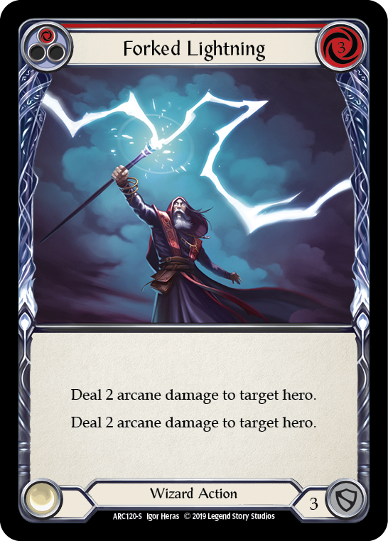 Forked Lightning [ARC120-S] (Arcane Rising)  1st Edition Rainbow Foil | RetroPlay Games