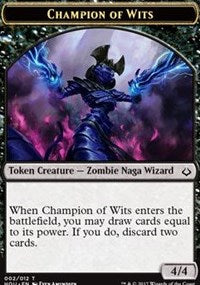 Champion of Wits // Warrior Double-sided Token [Hour of Devastation Tokens] | RetroPlay Games