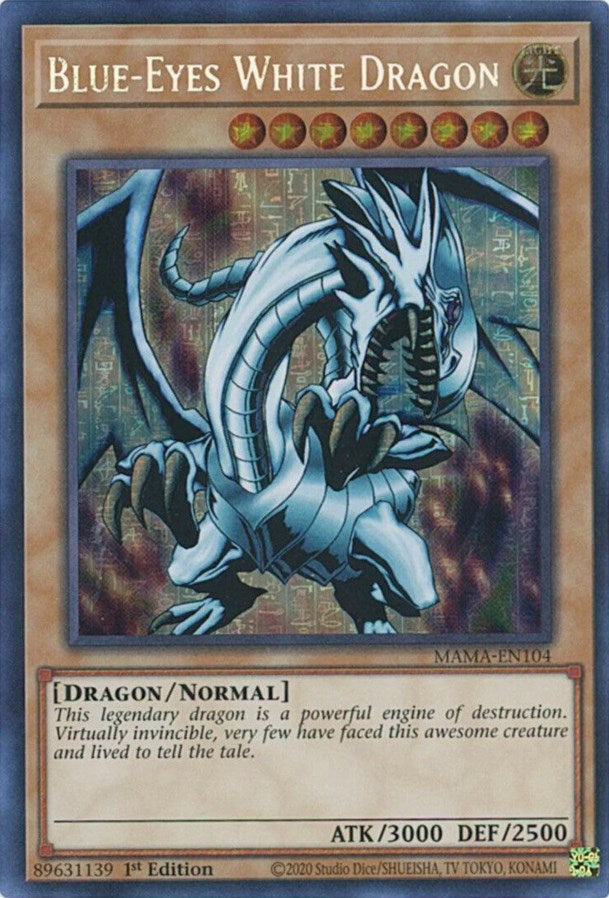 Blue-Eyes White Dragon [MAMA-EN104] Secret Pharaoh's Rare | RetroPlay Games