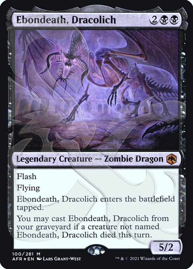 Ebondeath, Dracolich (Ampersand Promo) [Dungeons & Dragons: Adventures in the Forgotten Realms Promos] | RetroPlay Games