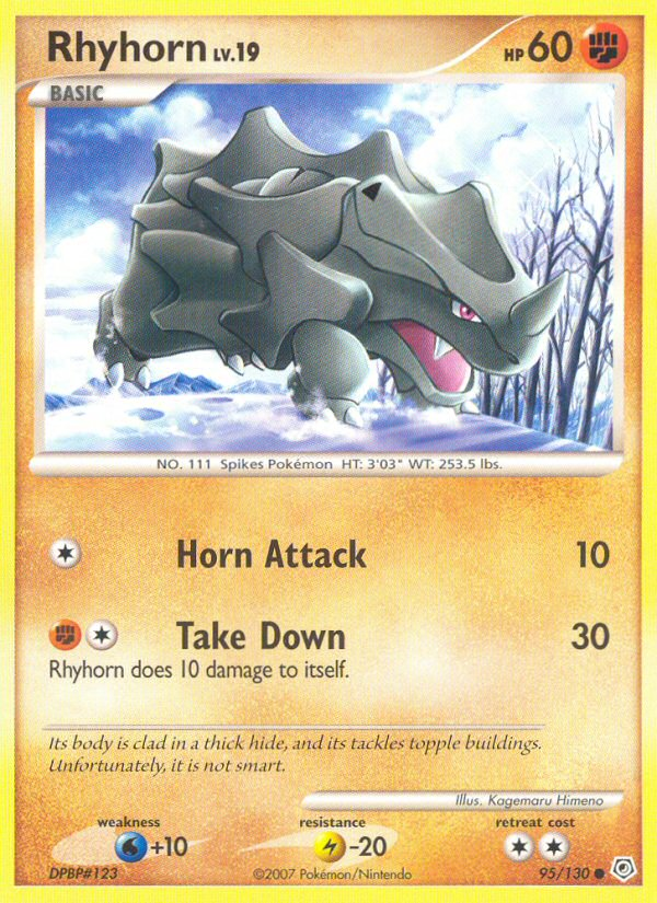 Rhyhorn (95/130) [Diamond & Pearl: Base Set] | RetroPlay Games