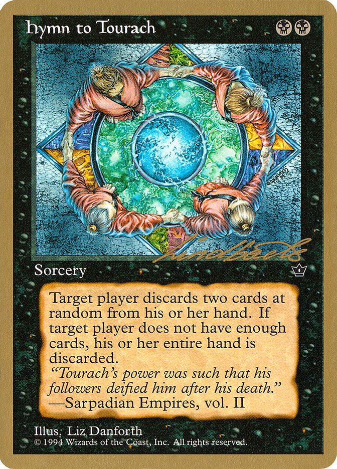 Hymn to Tourach (Circle) (Leon Lindback) [Pro Tour Collector Set] | RetroPlay Games
