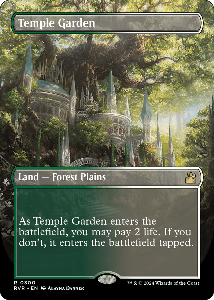 Temple Garden (Borderless) [Ravnica Remastered] | RetroPlay Games