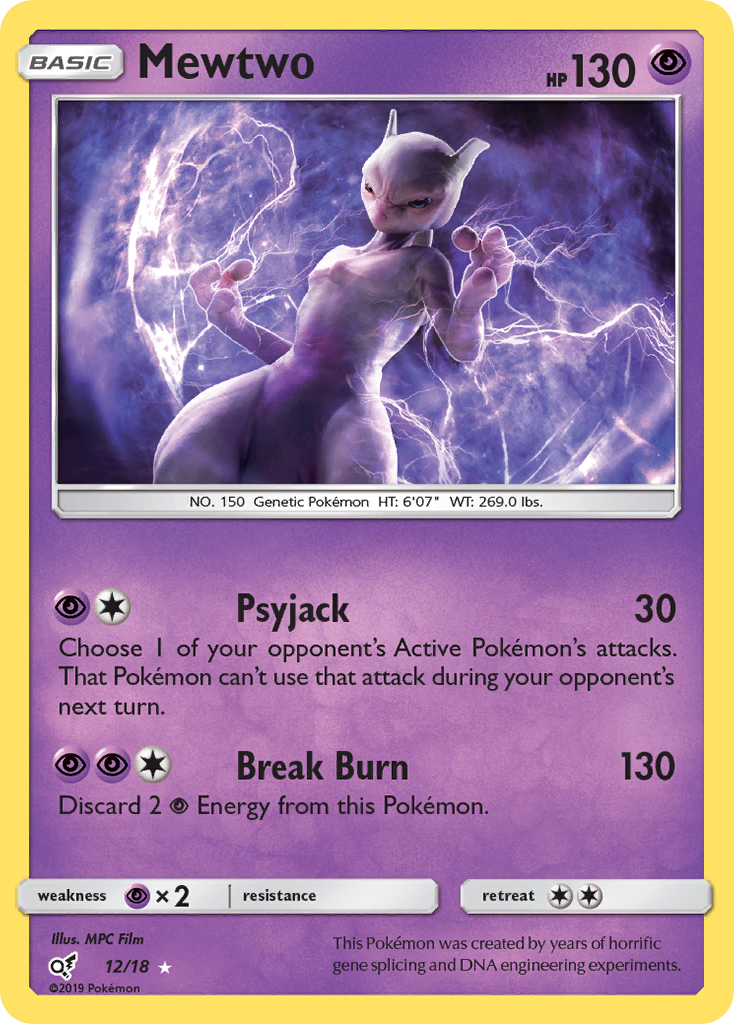 Mewtwo (12/18) [Sun & Moon: Detective Pikachu] | RetroPlay Games