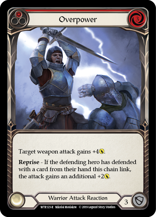 Overpower (Red) [WTR123-R] (Welcome to Rathe)  Alpha Print Rainbow Foil | RetroPlay Games