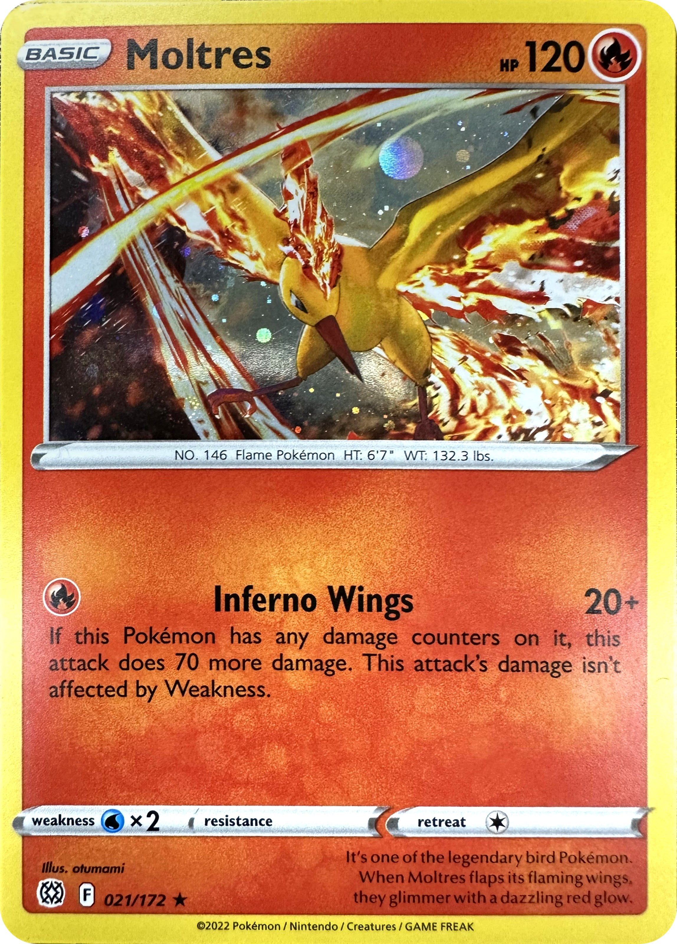 Moltres (021/172) (Cosmos Holo) [Sword & Shield: Brilliant Stars] | RetroPlay Games