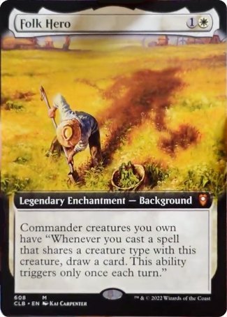 Folk Hero (Extended Art) [Commander Legends: Battle for Baldur's Gate] | RetroPlay Games