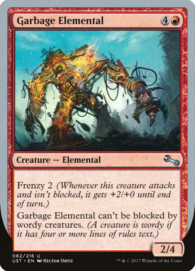 Garbage Elemental (2/4 Creature) [Unstable] | RetroPlay Games