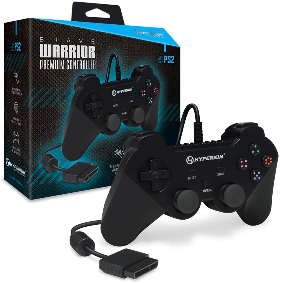 Hyperkin "Brave Warrior" Premium PlayStation 2 Controller - Black | RetroPlay Games