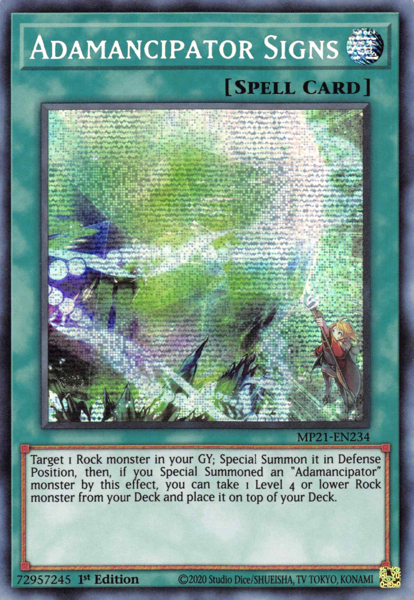 Adamancipator Signs [MP21-EN234] Prismatic Secret Rare | RetroPlay Games