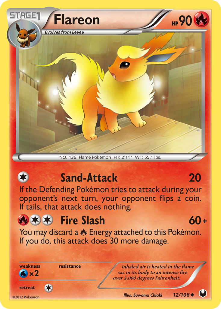 Flareon (12/108) [Black & White: Dark Explorers] | RetroPlay Games