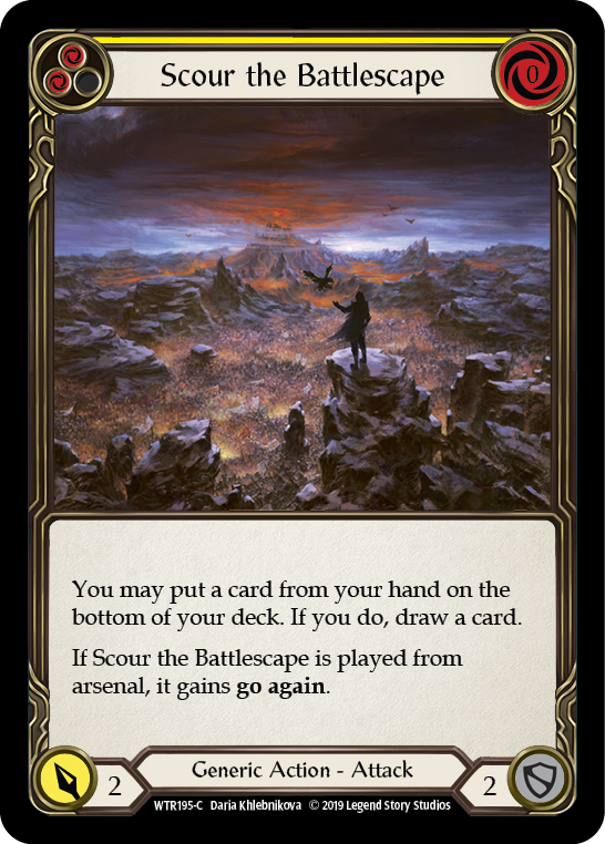 Scour the Battlescape (Yellow) [WTR195-C] (Welcome to Rathe)  Alpha Print Rainbow Foil | RetroPlay Games