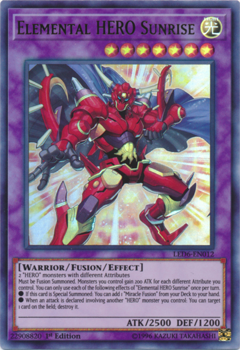Elemental Hero Sunrise [LED6-EN012] Ultra Rare | RetroPlay Games