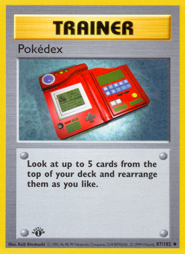 Pokedex (87/102) (Shadowless) [Base Set 1st Edition] | RetroPlay Games