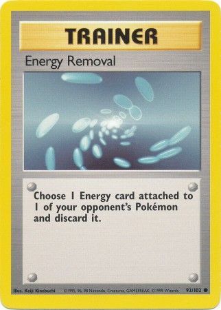 Energy Removal (92/102) [Base Set Unlimited] | RetroPlay Games