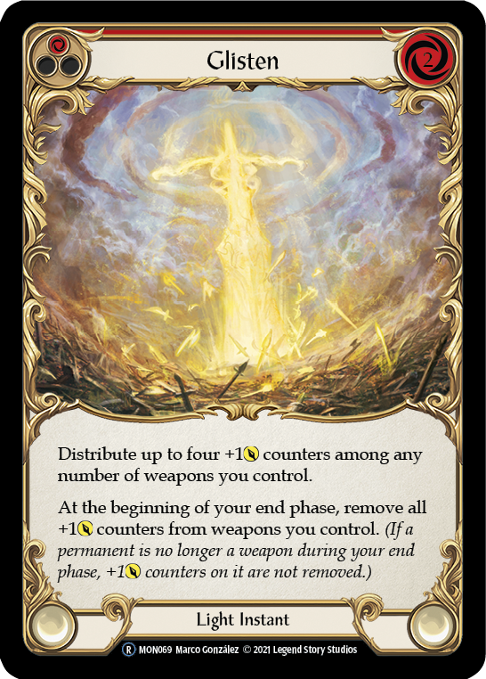 Glisten (Red) [U-MON069-RF] (Monarch Unlimited)  Unlimited Rainbow Foil | RetroPlay Games