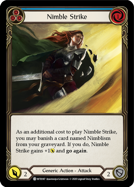 Nimble Strike (Blue) [U-WTR187] (Welcome to Rathe Unlimited)  Unlimited Rainbow Foil | RetroPlay Games