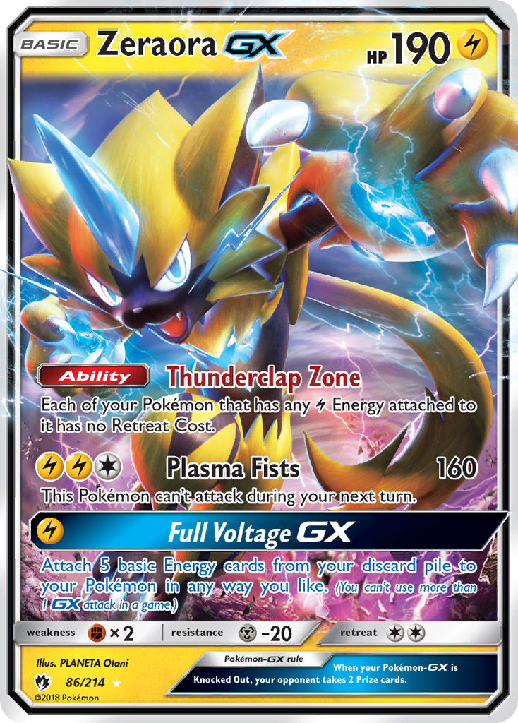 Zeraora GX (86/214) [Sun & Moon: Lost Thunder] | RetroPlay Games