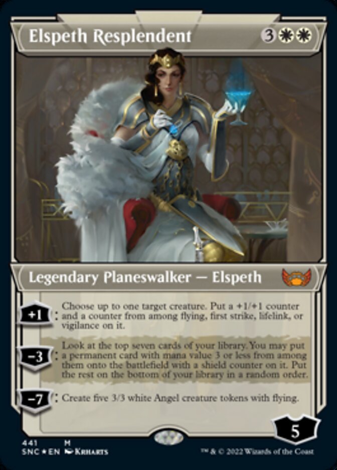Elspeth Resplendent (Showcase Art Deco Foil Etched) [Streets of New Capenna] | RetroPlay Games