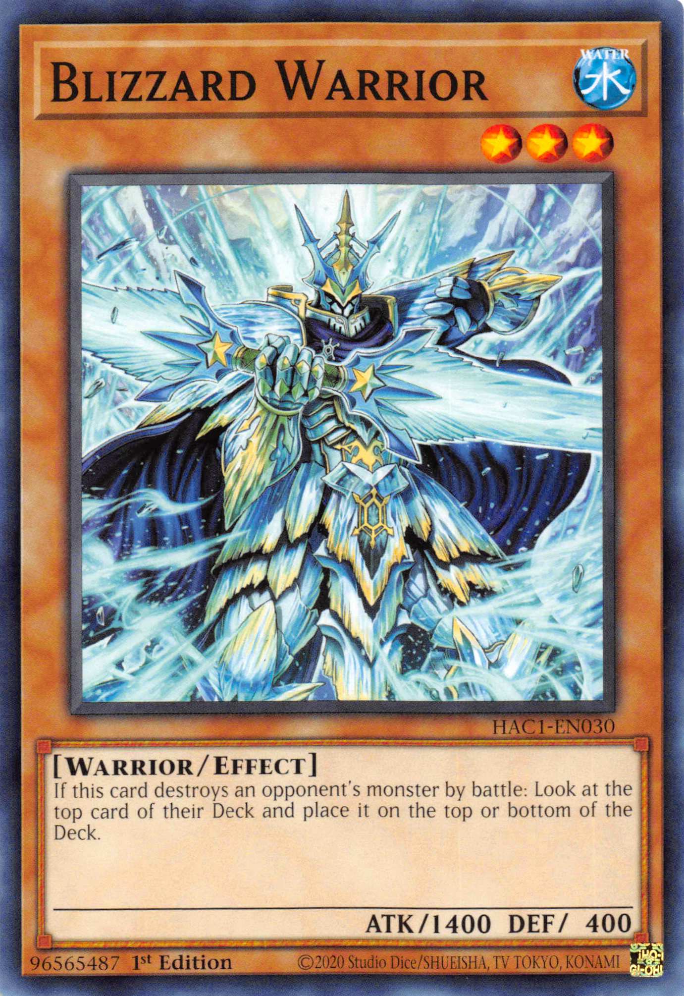 Blizzard Warrior (Duel Terminal) [HAC1-EN030] Parallel Rare | RetroPlay Games