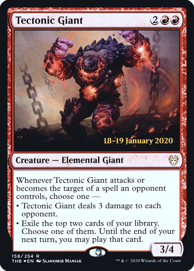 Tectonic Giant [Theros Beyond Death Prerelease Promos] | RetroPlay Games