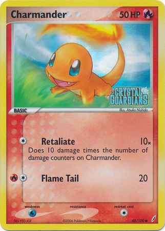 Charmander (48/100) (Stamped) [EX: Crystal Guardians] | RetroPlay Games