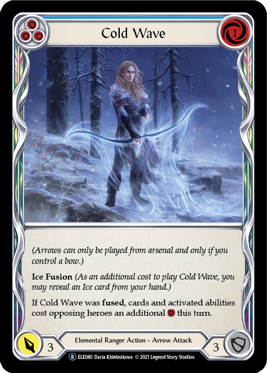 Cold Wave (Blue) [U-ELE040] (Tales of Aria Unlimited)  Unlimited Rainbow Foil | RetroPlay Games