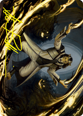 Leonin Lightscribe Art Card (Gold-Stamped Signature) [Strixhaven: School of Mages Art Series] | RetroPlay Games