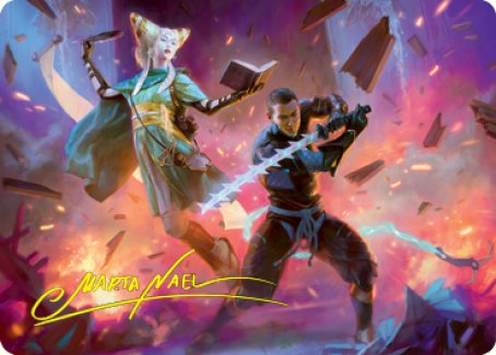 Explosive Entry Art Card (Gold-Stamped Signature) [Kamigawa: Neon Dynasty Art Series] | RetroPlay Games