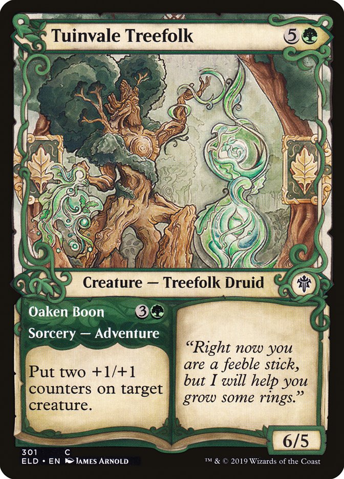 Tuinvale Treefolk // Oaken Boon (Showcase) [Throne of Eldraine] | RetroPlay Games