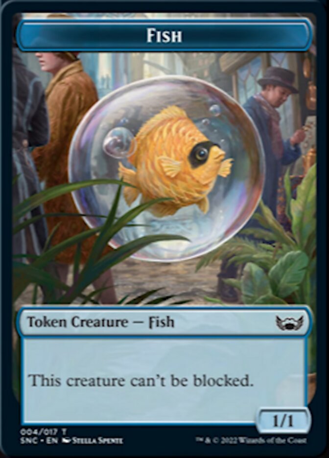 Fish // Angel Double-sided Token [Streets of New Capenna Tokens] | RetroPlay Games