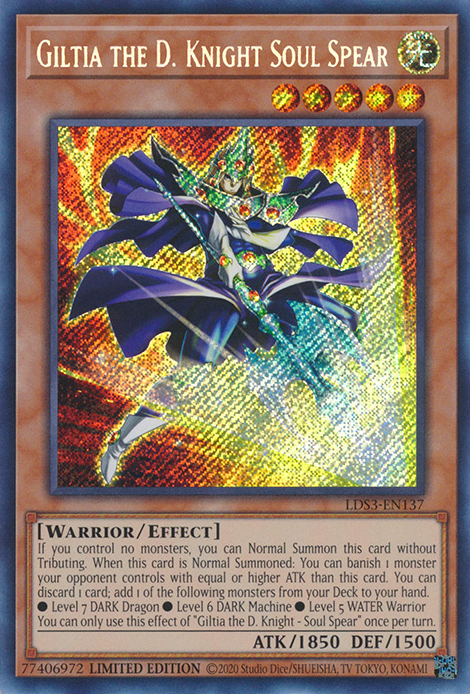 Giltia the D. Knight Soul Spear [LDS3-EN137] Secret Rare | RetroPlay Games