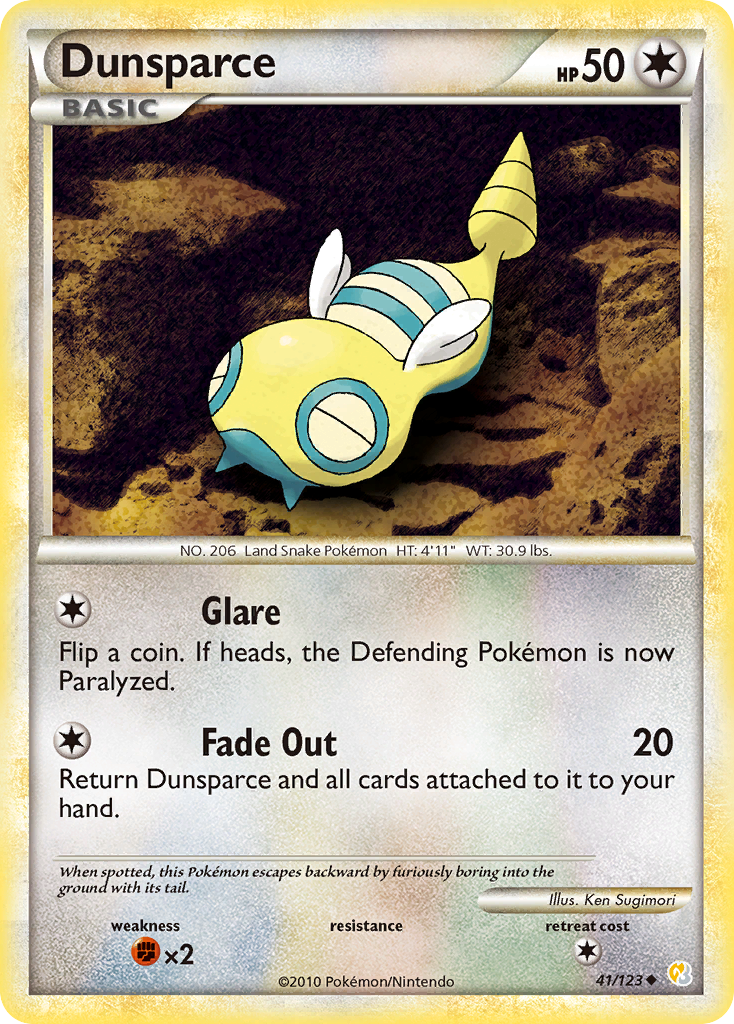 Dunsparce (41/123) [HeartGold & SoulSilver: Base Set] | RetroPlay Games