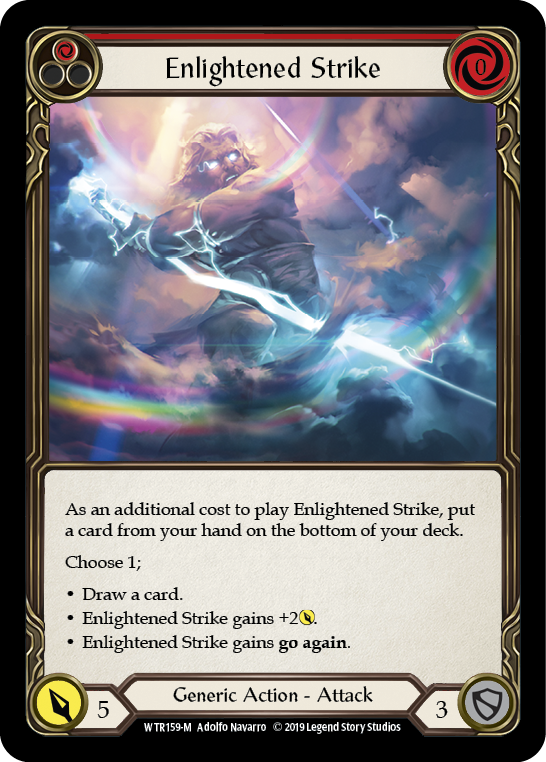 Enlightened Strike [WTR159-M] (Welcome to Rathe)  Alpha Print Rainbow Foil | RetroPlay Games