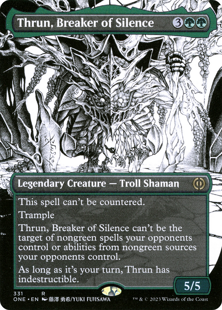 Thrun, Breaker of Silence (Borderless Manga) [Phyrexia: All Will Be One] | RetroPlay Games