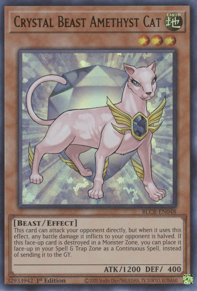 Crystal Beast Amethyst Cat [BLCR-EN048] Ultra Rare | RetroPlay Games