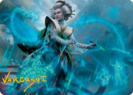 Bearer of Memory Art Card (Gold-Stamped Signature) [Kamigawa: Neon Dynasty Art Series] | RetroPlay Games