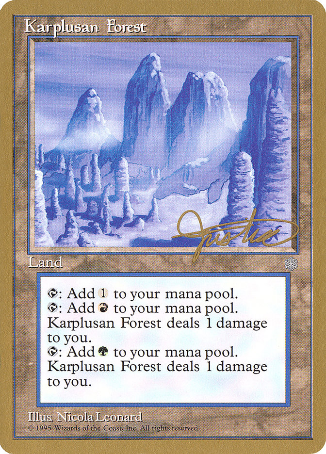 Karplusan Forest (Mark Justice) [Pro Tour Collector Set] | RetroPlay Games