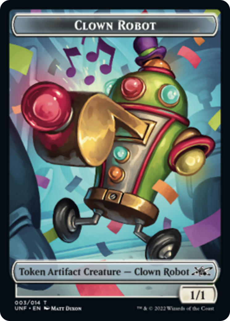 Clown Robot (003) // Treasure (013) Double-sided Token [Unfinity Tokens] | RetroPlay Games