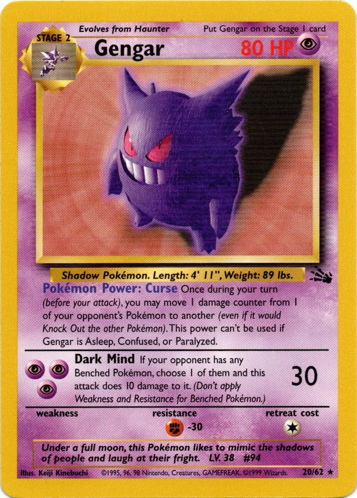 Gengar (20/62) [Fossil Unlimited] | RetroPlay Games