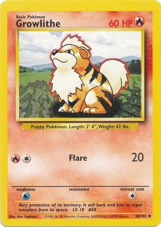 Growlithe (28/102) [Base Set Unlimited] | RetroPlay Games