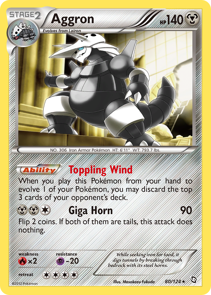 Aggron (80/124) [Black & White: Dragons Exalted] | RetroPlay Games