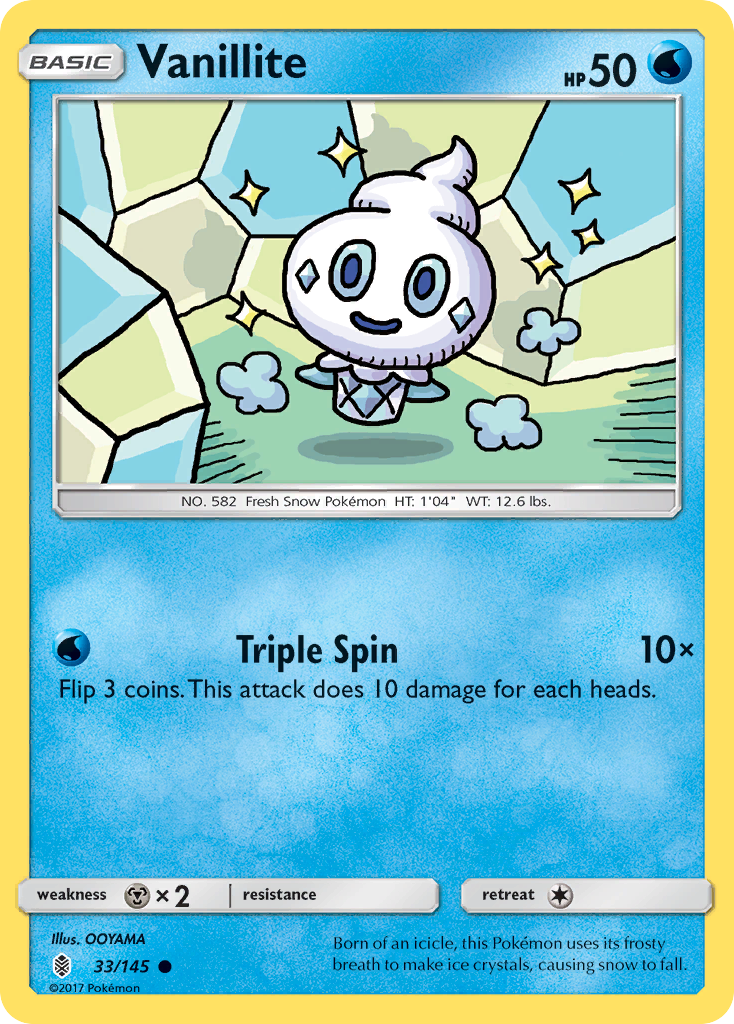 Vanillite (33/145) [Sun & Moon: Guardians Rising] | RetroPlay Games