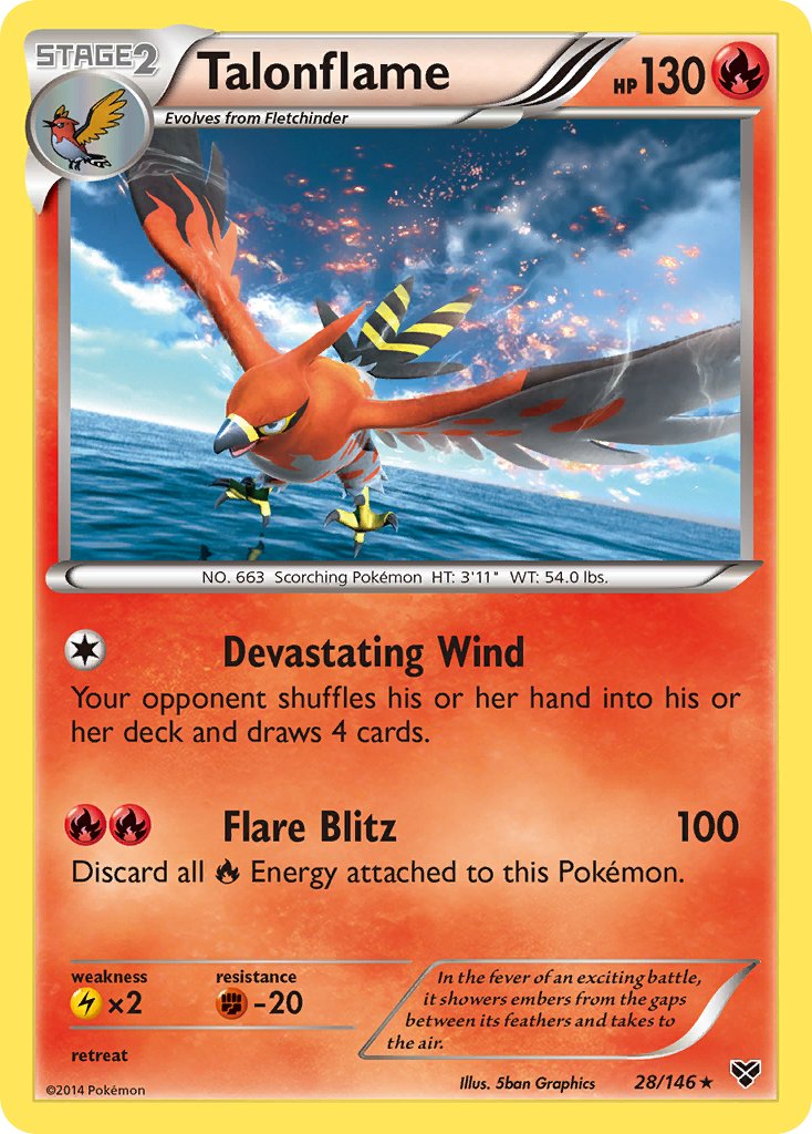 Talonflame (28/146) (Cosmos Holo) (Blister Exclusive) [XY: Base Set] | RetroPlay Games