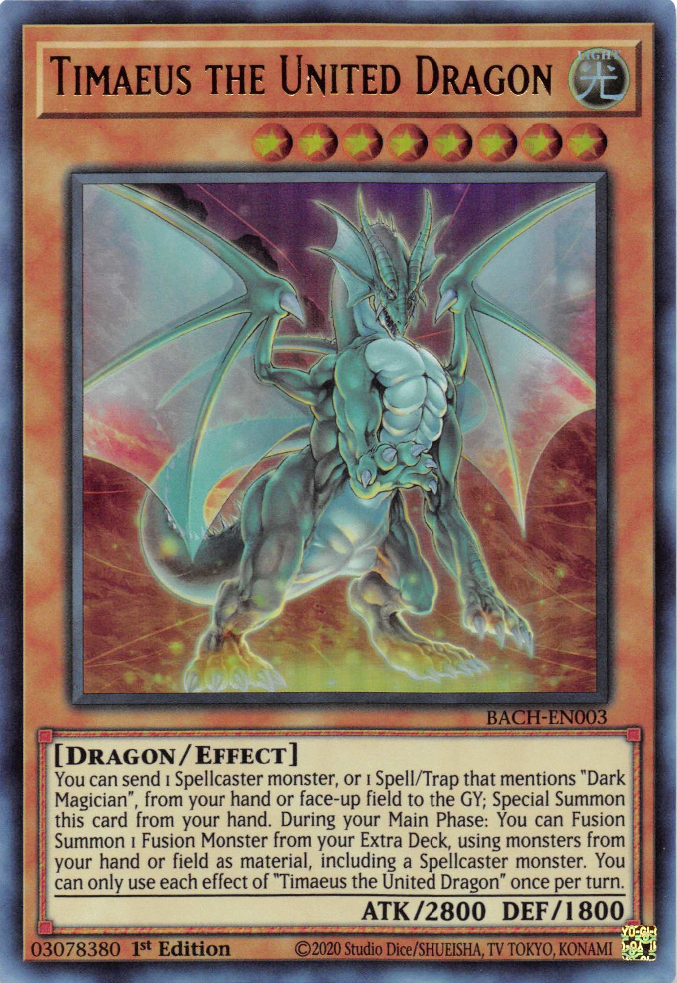 Timaeus the United Dragon [BACH-EN003] Ultra Rare | RetroPlay Games