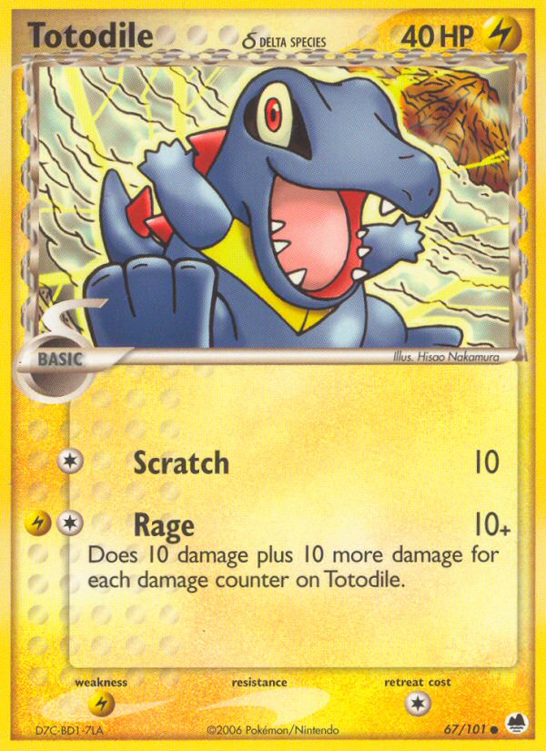 Totodile (67/101) (Delta Species) [EX: Dragon Frontiers] | RetroPlay Games